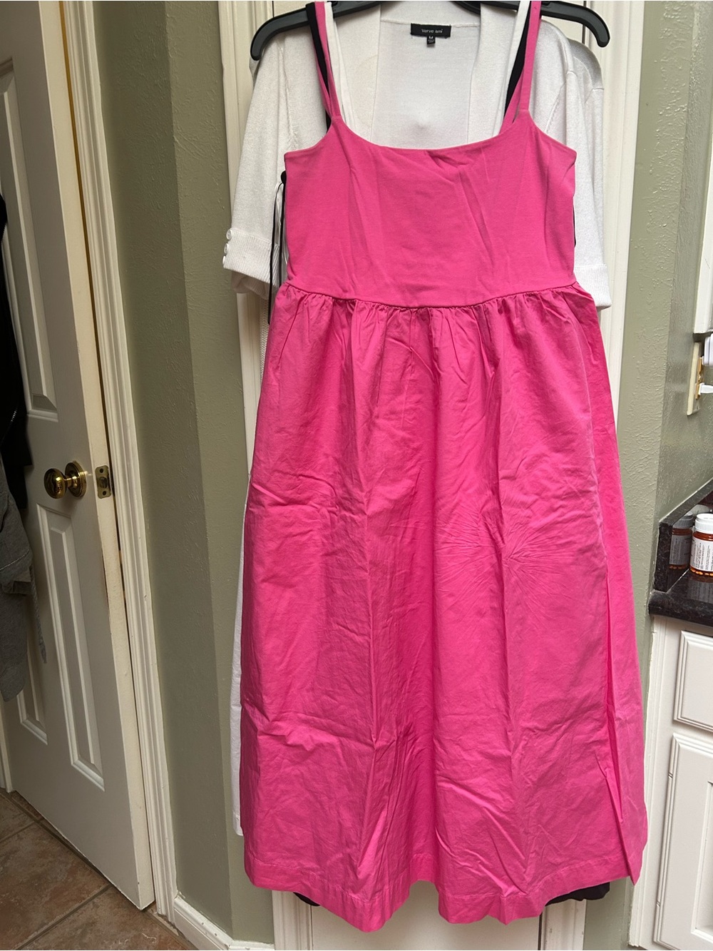 Bright Pink, Black or White Sleeveless Sundress